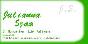 julianna szam business card