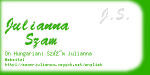 julianna szam business card